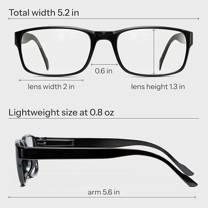 Gaoye 0.5 Professional Reading Glasses for All Day - Computer Readers with Blue Light Protection - Value Pack