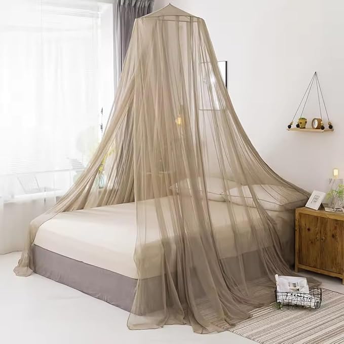 Round Anti Radiation Net Shield Bed Canopy, 100% Silver Fiber EMF Shielding Net Canopy, Blocks Radiation/EMF/WiFi/5G & Other RF Attenuation 10MHz-10GHz 35-60dB