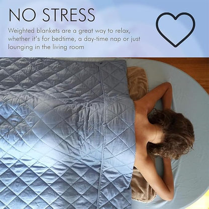 Chrome Cherry Washable 20 lb Weighted Blanket by Secūr | Premium 100% Cotton, and Glass Beads, Reinforced Stitching | Designed in The USA, Weighted Blankets for Adults 20 lbs | 48 x 72 Inches