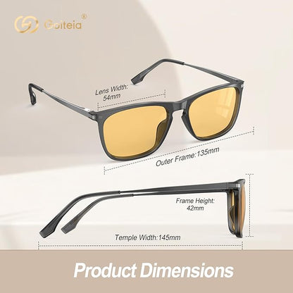 Goiteia Orange Blue Light Blocking Glasses-Retro 70s Blue Light Glasses for Men Women, Easier Sleep and Migraine Relief