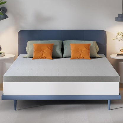 3 Inch Mattress Topper Twin,Gel-Infused Memory Foam Mattress Topper for Soft & Cooling Sleep, High-Density Foam Single Bed Topper, for Side Sleeper, CertiPUR-US Certified，Bed Ventilated Design