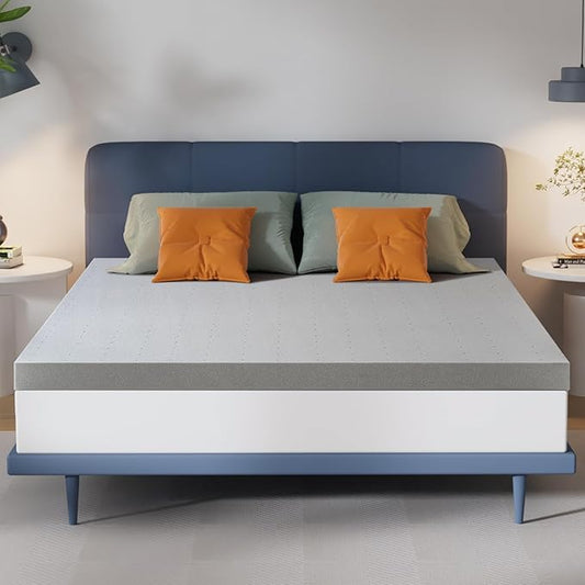 3 Inch Mattress Topper Twin,Gel-Infused Memory Foam Mattress Topper for Soft & Cooling Sleep, High-Density Foam Single Bed Topper, for Side Sleeper, CertiPUR-US Certified，Bed Ventilated Design