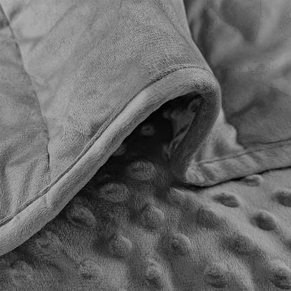 ALANSMA Reversible Weighted Blanket for All Season, Luxury Velvet, Warm and Cool, Adult 10Lb Grey Weighted Blanket, Enjoy Sleeping Anywhere(Grey,48"x72" 10lbs)