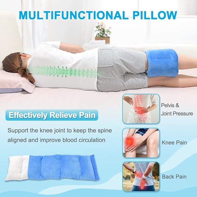 Knee Pillow for Side Sleepers Leg Pillows Side Sleeping Hip Pillow Knee Wedge Leg Support Pillow Between Legs for Sleeping Knee Support Surgery Pillow for Aligns Spine, Back, Sciatica Pain Relief