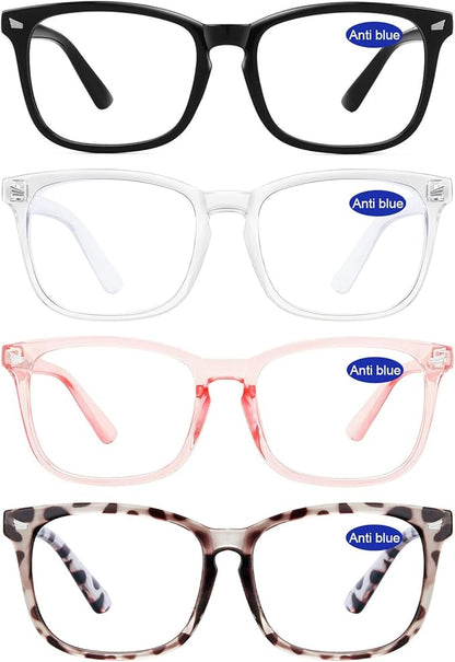 4 PACKS Blue Light Blocking Reading Glasses Women 1.0 1.25 1.5 1.75 2.0 2.25 2.5 2.75 3.0 3.5 4.0 5.0 6.0