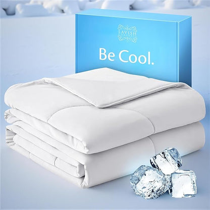 Lavish Comforts® Cooling Comforter King Size│Best Comforters for Hot Sleepers│Cooling Blankets for Hot Sleepers – Cold Blankets for Sleeping, All Season Comforter King Size│Gift Ready Box
