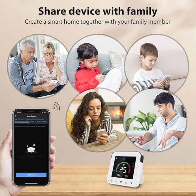 Smart Air Conditioner Controller, WenzhiIoT WiFi Thermostat for Mini-Split,Window,Portable AC&Heat Pumps Tuya Smart Life Wireless Remote Compatible with Alexa Google Home