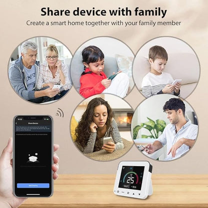 Smart Air Conditioner Controller, WenzhiIoT WiFi Thermostat for Mini-Split,Window,Portable AC&Heat Pumps Tuya Smart Life Wireless Remote Compatible with Alexa Google Home
