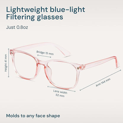 Blue Light Blocking Glasses - Fashion Square Eyeglasses, Anti UV Ray Computer Gaming Glasses Blue Blockers for Women/Men