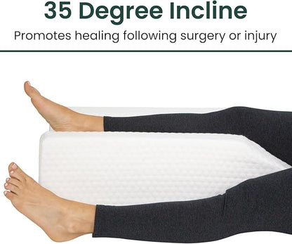 Leg Elevation Pillow- Leg Wedge for Knee, Swelling, Elevation, After Surgery Must Haves - Post Surgery, Knee Pain Relief - Breathable for Knee, Ankle and Foot - Improve Blood Circulation