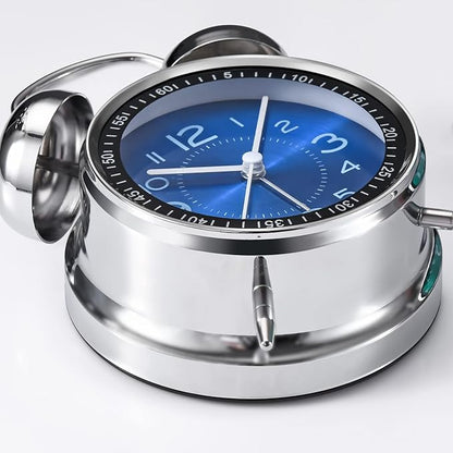 Cadmos Loud Alarm Clock for Heavy Sleepers Adults,Retro 4 Inch Silent Non-Ticking Quartz with Backlight,Twin Bell Analog Kids Alarm Clocks for Bedrooms Bedside (Blue)
