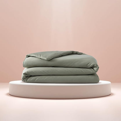 Baloo 100% Cotton Duvet Cover for Weighted Blanket (Moss - 80"x87" - Full/Queen Size) | Cool, Soft & Durable