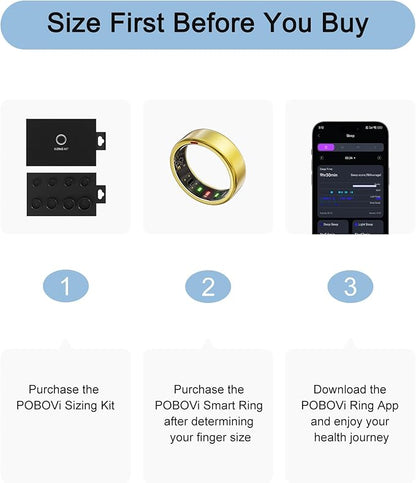 Ring OnePlus - Ultra-Thin Titanium Smart Ring - 7 Days Battery Life - Fitness/SPO₂/Stress/HR/Sleep Skin Temperature Tracker - No App Fee - iOS&Android Compatible (Gold,Size 10)