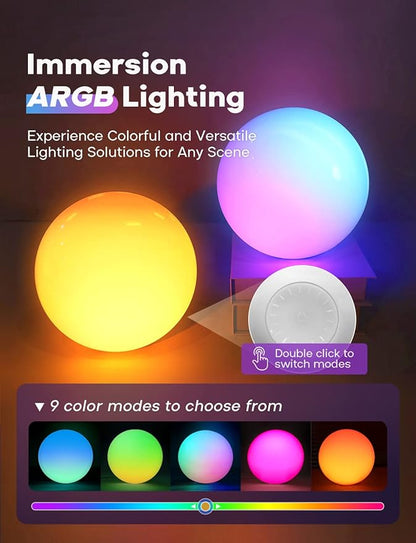 Dekala Long Distance Friendship App Shareable Smart Lamp Color Changing Night Light, Sleep Aid Timer Nursery Night Light for Adult Boys and Girls, ARGB Gradient Ambient Decorate Room Christmas Gifts