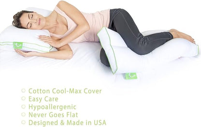 2-Pack Pillow Cover Case for Sleep Yoga® Knee Pillow (Grey)