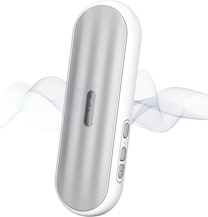 Private Bluetooth Speaker Under Pillow: Portable Bone Conduction Technology Sleep Aid with White Noise for Relaxation (White)