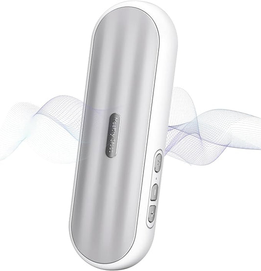 Private Bluetooth Speaker Under Pillow: Portable Bone Conduction Technology Sleep Aid with White Noise for Relaxation (White)