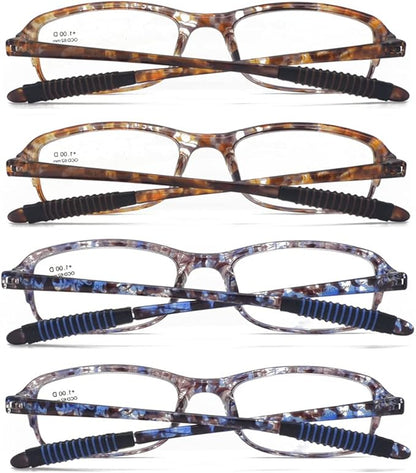 Computer Blue Light Blocking Reading Glasses(Flexible and Lightweight) UV Protection Readers Anti Eyestrain for Women Men (4 Tortoise, 1.25, multiplier_x)
