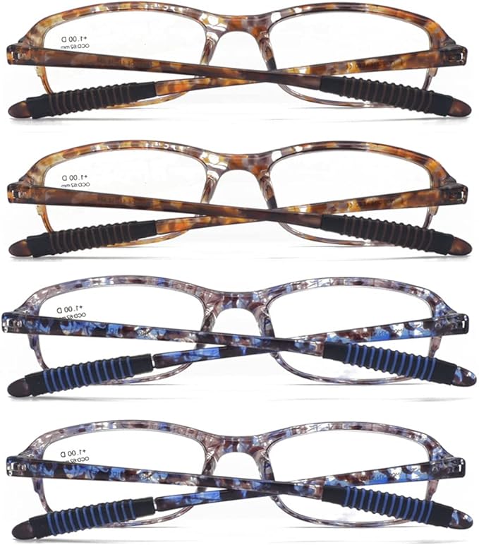 Computer Blue Light Blocking Reading Glasses(Flexible and Lightweight) UV Protection Readers Anti Eyestrain for Women Men (4 Tortoise, 3.25, multiplier_x)