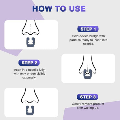 Anti Snoring Devices, Snore Stopper with Adjustable Magnet, Silicone Nose Clip Stop Snoring, Effective to Relieve Snoring, Snoring Solution for Comfortable and Quieter Sleep,White, M
