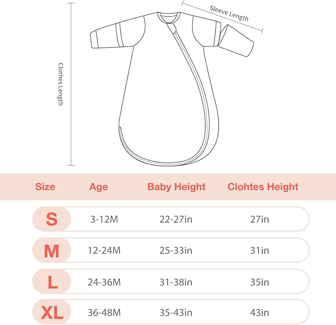 ikaufen Baby Sleep Sack 100% Cotton Smart Thermostatic Stay Snug Swaddle Transition Sleeping Bag 1.0 TOG