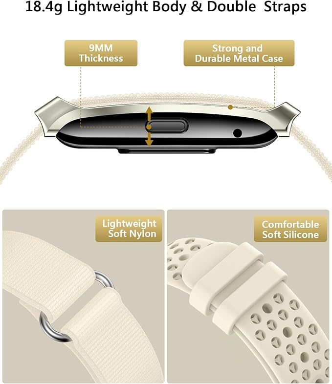 Smart Bracelet for Women Men, Health Activity Fitness Trackers, 24H Sleep Tracker, All-Day Continuous Heart Rate/Blood Pressure/HRV/Stress Monitor, 170+ Sports Modes Smart Band with Free APP 2 Bands