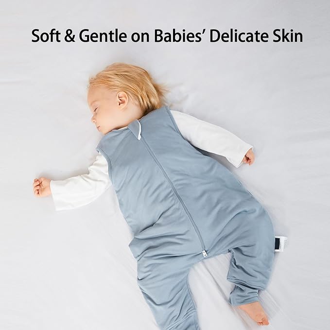 Rayon Made from Bamboo Toddler Sleep Sack with Feet 1.0 Tog Ultra Soft Toddler Sleeping Sack 3t-4t Sleep Bag Walker Quilted Wearable Blanket with Legs 2-Way Zipper Lightweight Extra Long