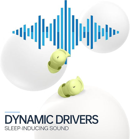 Invisible Sleep Headphones,Sleep Earbuds for Side Sleepers,Small Comfortable Fit Noise Blocking Sleep Ear Buds,Bluetooth 5.3 Wireless Earbuds, in-Ear Ear Buds for Sleeping - Green