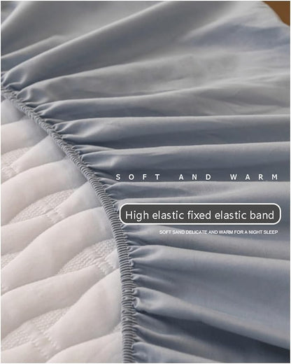 Fitted Mattress Pad Bedding Quilted Mattress Protector Breathable 10" Deep Pocket Bed Matress Cover for Small Double Queen Super King Size Bed(Brown,120x200+26cm)