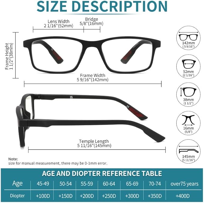 4 packs of blue block reading glasses (male and female), computer reader, UV block glasses (4.00x)