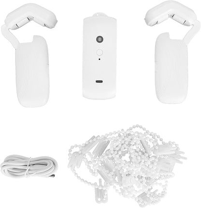 Yunir Smart Curtain Opener, BT Remote Control Voice Control Automatic Curtain Opener, Light Sensor and Quiet Mode, Simple Installation for Room Office