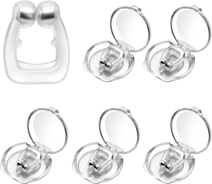 Anti Snoring Devices, Silicone Magnetic Anti Snoring Nose Clip, 6PCS Snore Stopper, Effective to Stop Snoring, Quieter Restful Sleep (White)