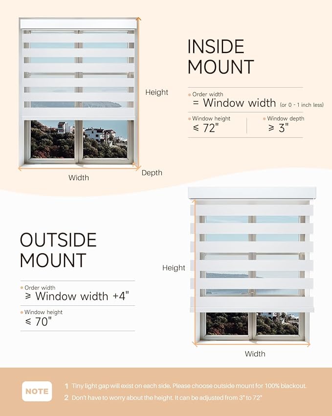 Smart Zebra Blinds for Windows, Alexa Motorized Blinds with Remote Control, Automatic Electric Power Zebra Shades for Indoor Windows (27" W x 72" H, White)