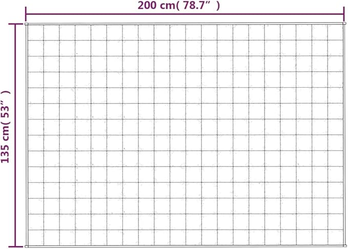 Blue Weighted Blanket 53x79 Inches Single Size, 100% Brushed Polyester Microfiber Breathable Fabric for Stress Relief and Deep Sleep, Calming Weighted Stability with Evenly