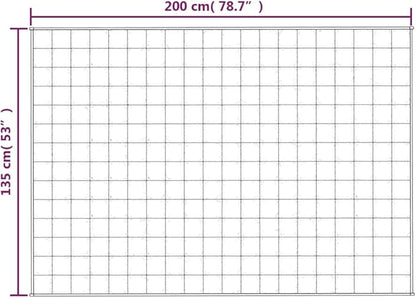 Blue Weighted Blanket 53x79 Inches Single Size, 100% Brushed Polyester Microfiber Breathable Fabric for Stress Relief and Deep Sleep, Calming Weighted Stability with Evenly