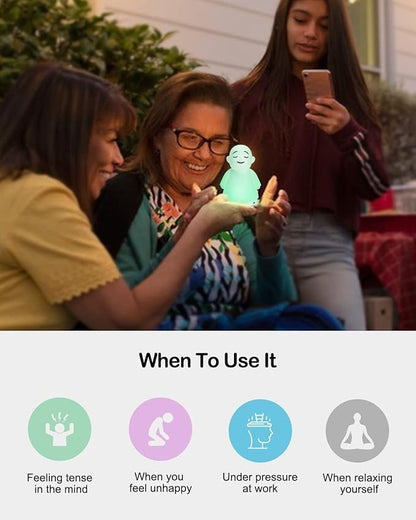 Set of 2 Mindfulness Meditation Anxiety & Stress Relief Tool, Relaxing Items for Adults Kids, Upgraded 2 in 1 Touch Breathing Night Light