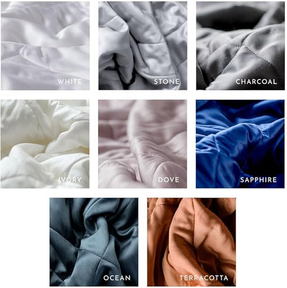 LUXOME Lightweight Blanket | 100% Rayon (Viscose) from Bamboo Fabric & Fill | Full/Queen - 86"x92" | Super Soft | Thermal-Regulating | Charcoal