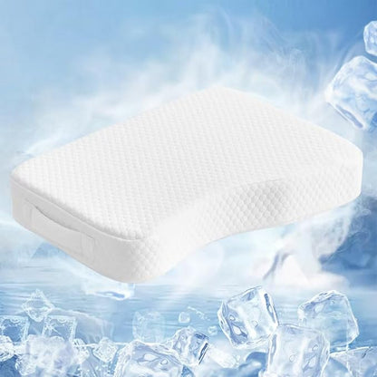 Leg Pillow for Side Sleepers, Memory Foam Knee Pillow for Side Sleeping, Leg Elevation Pillow for Hip/Back/Sciatica Pain Relief Helps Spine Alignment -18"x30" (4 INCHES) (Cooling, L)