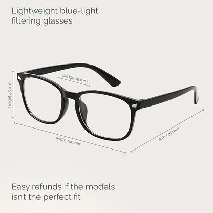 MIGSIR Blue Light Blocking Glasses for Computer Gaming, Fashion Fake Helps Reduce Screen Fatigue Eyeglasses for Women Men
