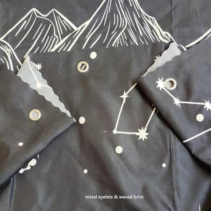 Bottom Bunk Bed Curtains Privacy Cloth Underbed Curtains for Low Loft Bed Twin, 2 Panels, Mountains