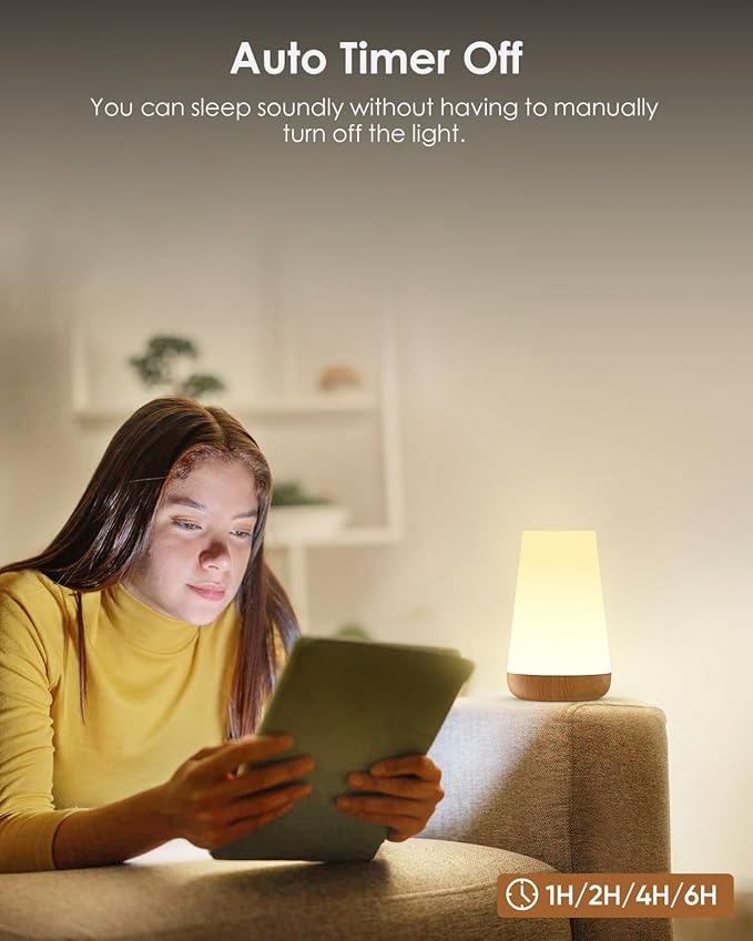 Night Light for Kids Touch & Remote Control, Dimmable Touch Lamp with 13 Color & 5 Brightness, Battery 0perated Lamp with Timer & Memory, LED Nursery Night Light for Bedroom Bathroom Camping
