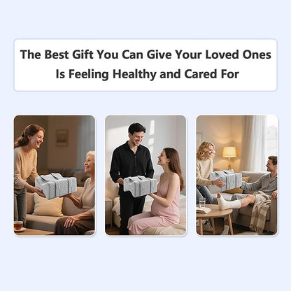 HATHOR Leg Knee Pillow for Side Sleepers with Straps, Sciatica, Sacroiliac, Hip, Back, Thigh Joints Pain Relief Pillow for Sleeping, Smooth Spine Alignment Pillow, Light Grey