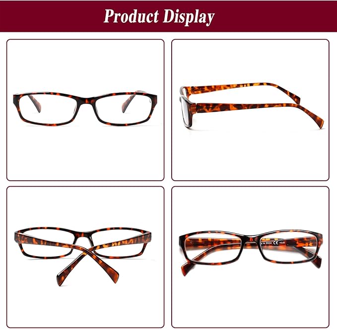 Kerecsen Reading Glasses 5 Pairs Fashion Ladies Readers Spring Hinge with Pattern Print Eyeglasses for Women (Mix Color -4, 1.50)