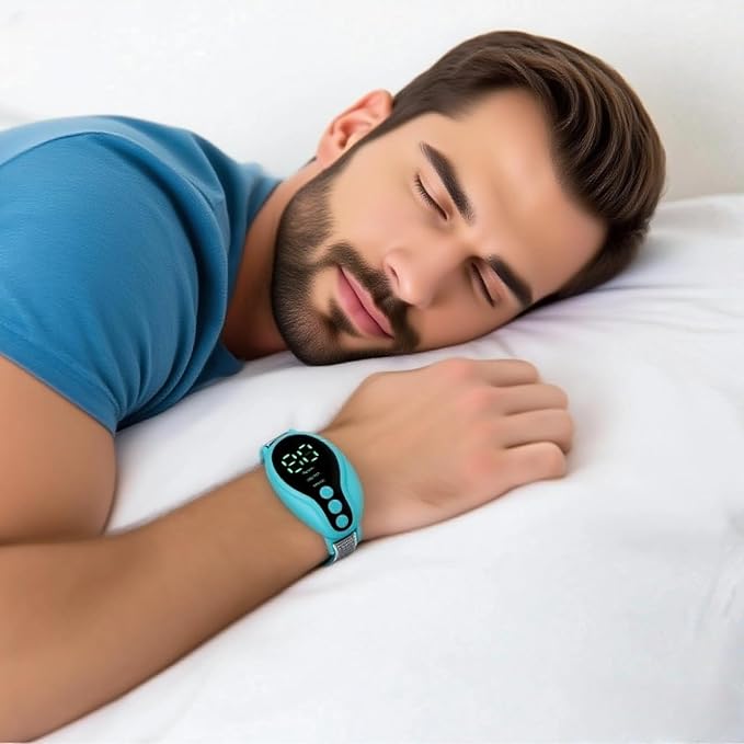Sleep Aid Device Handheld Low Frequency Pulse of microcurrent Sleep Machine Insomnia Relief Anxiety Help Sleep (Blue, Standard)