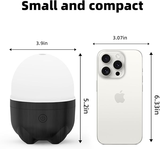 150ML Cordless Battery Operated Essential Oil Diffuser, Portable Rechargeable Diffuser with 7 LED Color ChangingLights （Dark Wood）