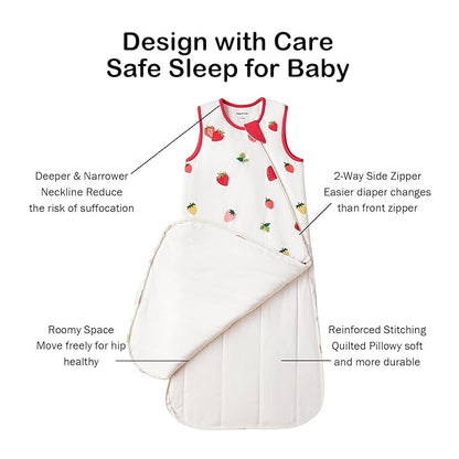BubblePanda Rayon Made from Bamboo Sleep Sack 18-24 Months 1.0 Tog Soft Toddler Sleeping Sack 2t for Babies 2-Way Zipper Baby Wearable Blanket