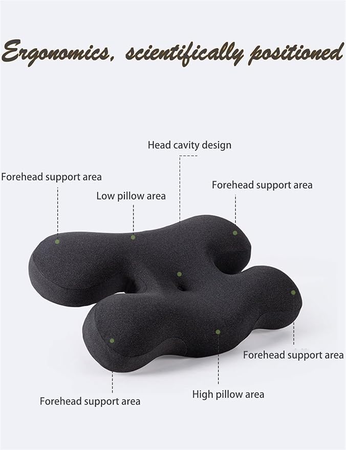 Side Sleep Beauty Pillow,Ergonomic Memory Foam with Removable Cover,Butterfly Shape Wrinkle Prevention Pillow for Protecting Your Hair and Skin