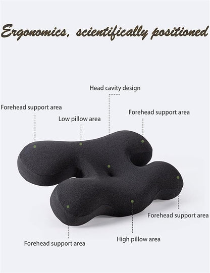Side Sleep Beauty Pillow,Ergonomic Memory Foam with Removable Cover,Butterfly Shape Wrinkle Prevention Pillow for Protecting Your Hair and Skin