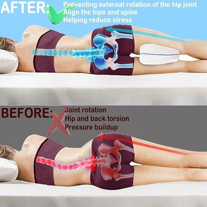 Knee Pillow Leg Pillow for Side Sleepers Foam Support Pillow for Sleeping for Back Pain,Memory Foam Cushion Pregnancy Pillow Leg Positioner Pillows for Side Sleeping