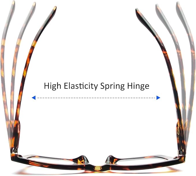 REAVEE Oprah Style Reading Glasses for Women, Blue Light Blocking Stylish Oversized Computer Readers Spring Hinge
